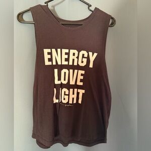 Spiritual Gangster “Energy Love Light” Muscle Tank – Women’s Small